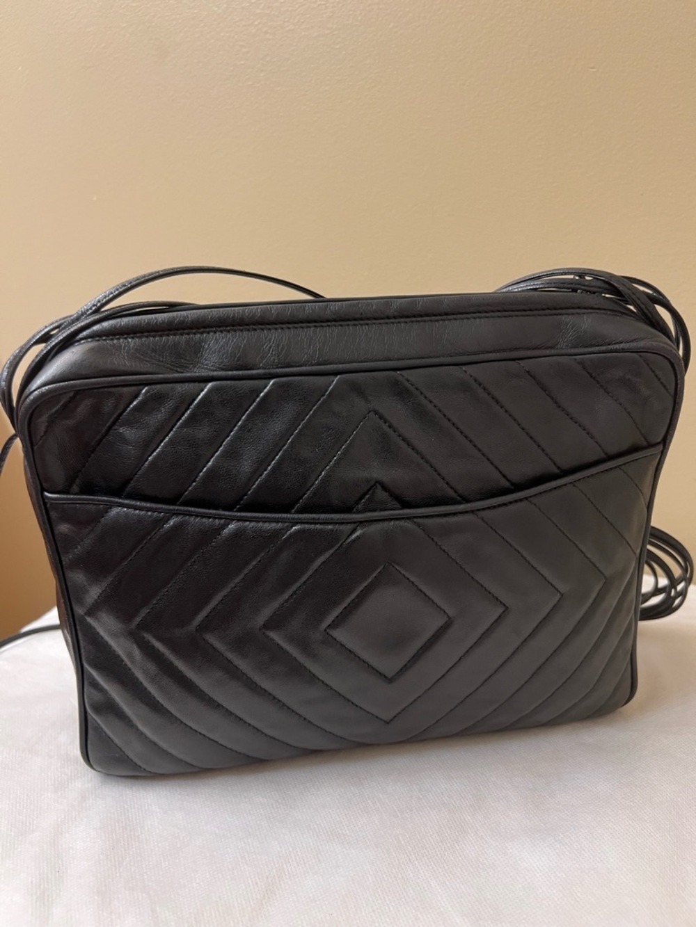 CHANEL Black Quilted Leather Crossbody Camera Bag with Tassel - Picture 8 of 14